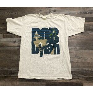 Vintage 1995 Bob Dylan Tour T Shirt Gray Large Made in USA Cotton